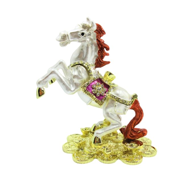 Amazon.co.jp: 白馬 置物 風水 馬のオブジェ 招財 午 十二支 開運 うま